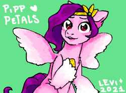 Size: 682x504 | Tagged: safe, artist:ramsadoodles, imported from derpibooru, pipp petals, pegasus, pony, female, g5, mare, solo