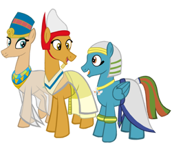 Size: 1280x1072 | Tagged: safe, artist:mr100dragon100, imported from derpibooru, oc, oc only, oc:ahmose, oc:amisi, oc:prince scarab, oc:scarab, earth pony, pegasus, earth pony oc, egyptian, egyptian pony, pegasus oc, pharaoh, prince, queen, simple background, transparent background, wings