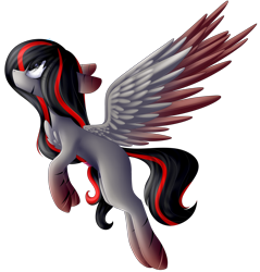 Size: 2396x2503 | Tagged: safe, artist:mediasmile666, imported from derpibooru, oc, oc only, pegasus, floppy ears, flying, high res, looking up, simple background, spread wings, transparent background, two toned wings, wings