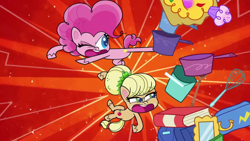 Size: 1280x720 | Tagged: safe, imported from derpibooru, screencap, applejack, pinkie pie, earth pony, pony, my little pony: pony life, spoiler:pony life s02e24, g4.5, mad props, pony life