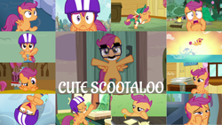 Size: 1280x721 | Tagged: safe, edit, edited screencap, editor:quoterific, imported from derpibooru, screencap, ruby pinch, scootaloo, pegasus, pony, seapony (g4), call of the cutie, campfire tales, growing up is hard to do, hard to say anything, newbie dash, on your marks, parental glideance, ponyville confidential, sleepless in ponyville, surf and/or turf, the cart before the ponies, the fault in our cutie marks, the last crusade, bag, clothes, cute, cutealoo, female, filly, friendship express, glasses, grin, helmet, laughing, lederhosen, mare, nose in the air, offscreen character, older, older scootaloo, pencil, saddle bag, scootaloo can fly, scooter, seaponified, seapony scootaloo, smiling, solo, species swap, sunset, uvula, volumetric mouth, yodeloo