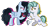 Size: 2100x1120 | Tagged: safe, artist:skyfallfrost, imported from derpibooru, oc, oc only, oc:dj silento, oc:ivory crescendo, oc:skyfallfrost, pegasus, pony, female, lesbian, mare, marriage proposal, simple background, transparent background