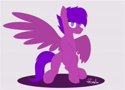 Size: 7689x5505 | Tagged: safe, artist:samsailz, imported from derpibooru, oc, oc only, pegasus, pony, epic, lineless, solo, wings