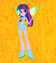 Size: 534x605 | Tagged: safe, artist:r-gonz, artist:selenaede, imported from derpibooru, twilight sparkle, alicorn, fairy, human, equestria girls, barely eqg related, base used, bloom (winx club), blue wings, boots, clothes, crossover, crown, eqg promo pose set, fairy wings, fairyized, fingerless gloves, gloves, hand on hip, high heel boots, high heels, jewelry, looking at you, magic winx, regalia, shoes, twilight sparkle (alicorn), wings, winx, winx club, winxified