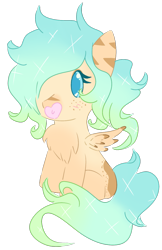 Size: 815x1255 | Tagged: safe, artist:pasteldraws, imported from derpibooru, oc, oc only, pegasus, pony, curly hair, cute, female, filly, fluffy, fluffy hair, pacifier, solo