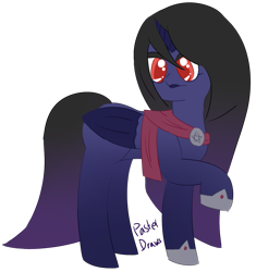 Size: 1455x1547 | Tagged: safe, artist:pasteldraws, imported from derpibooru, pony, unicorn, clothes, redesign, scarf, simple background, solo, transparent background