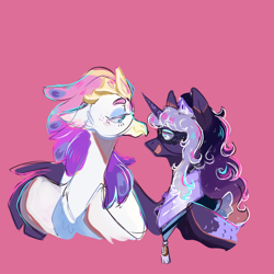 Size: 1000x1000 | Tagged: dead source, safe, artist:orphicswan, imported from derpibooru, princess luna, queen novo, alicorn, classical hippogriff, hippogriff, pony, my little pony: the movie, female, lesbian, lunovo, shipping, solo