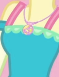 Size: 1920x2503 | Tagged: safe, imported from derpibooru, screencap, fluttershy, equestria girls, equestria girls series, holidays unwrapped, spoiler:eqg series (season 2), boobshot, breasts, cropped, female, geode of fauna, jewelry, magical geodes, necklace, o come all ye squashful, pictures of chests, solo