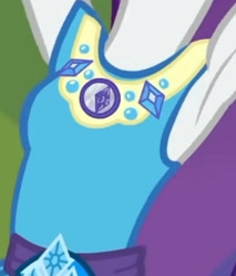 Size: 1920x2252 | Tagged: safe, imported from derpibooru, screencap, rarity, equestria girls, equestria girls series, holidays unwrapped, spoiler:eqg series (season 2), armpits, boobshot, breasts, clothes, cropped, cutie mark, cutie mark on clothes, female, geode of shielding, magical geodes, o come all ye squashful, pictures of chests, rarity peplum dress, solo