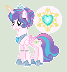 Size: 1087x1181 | Tagged: safe, artist:pastelnightyt, imported from derpibooru, princess flurry heart, alicorn, pony, happy, older, older flurry heart, solo