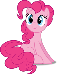 Size: 3000x3882 | Tagged: safe, artist:dashiesparkle, imported from derpibooru, pinkie pie, earth pony, pony, cute, diapinkes, female, high res, mare, simple background, sitting, solo, transparent background, vector