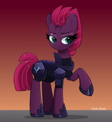 Size: 3787x4096 | Tagged: safe, artist:kittyrosie, imported from derpibooru, tempest shadow, pony, unicorn, armor, broken horn, cute, digital art, female, horn, smiling, solo, tempestbetes