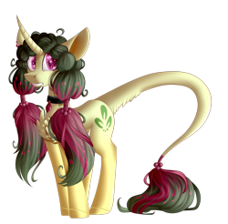 Size: 2467x2430 | Tagged: safe, artist:mediasmile666, imported from derpibooru, oc, oc only, pony, unicorn, choker, curved horn, high res, horn, leonine tail, simple background, solo, standing, transparent background