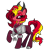 Size: 1280x1280 | Tagged: safe, artist:renhorse, imported from derpibooru, oc, oc only, oc:lady tyranny, demon, demon pony, original species, pony, female, simple background, solo, transparent background