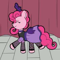 Size: 1000x1000 | Tagged: safe, artist:peachi_tea, imported from derpibooru, pinkie pie, pony, over a barrel, clothes, dress, saloon dress, saloon pinkie