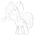 Size: 830x849 | Tagged: safe, artist:dtcx97, imported from derpibooru, apple bloom, pony, buy some apples, explicit source, female, filly, monochrome, solo, speech bubble