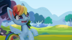 Size: 1920x1080 | Tagged: safe, imported from derpibooru, screencap, rainbow dash, pony, my little pony: stop motion short, pillow fight (short), g4.5, pony life, solo, stop motion