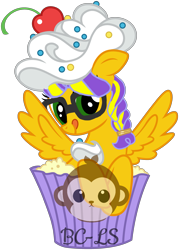 Size: 3037x4241 | Tagged: safe, artist:bc-ls, imported from derpibooru, oc, oc only, oc:sunrise glisten, pony, cake, cute, food, ocbetes, simple background, solo, transparent background