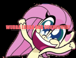 Size: 412x314 | Tagged: safe, edit, edited screencap, editor:professorventurer, imported from derpibooru, screencap, fluttershy, pegasus, pony, my little pony: pony life, animated, error, exuberant airdancer fluttershy, female, g4.5, gif, giphy, glitch, meme, noodle arms, pony life, rick and morty, solo, wubba lubba dub dub