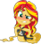 Size: 1357x1472 | Tagged: artist needed, safe, imported from derpibooru, sunset shimmer, equestria girls, bikini, blushing, cartoon physics, clothes, flattened, shape change, swimsuit, transformation