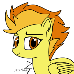Size: 500x500 | Tagged: safe, alternate version, artist:mh148, imported from derpibooru, spitfire, pegasus, pony, ear fluff, female, fixed, mare, simple background, solo, transparent background, wonderbolts