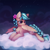 Size: 2000x2000 | Tagged: safe, alternate version, artist:inowiseei, derpibooru exclusive, imported from derpibooru, oc, oc only, oc:jeppesen, pegasus, pony, behaving like a bird, braid, braided tail, chest fluff, cloud, commission, cute, ear fluff, feather, female, flower, flower in hair, grooming, high res, lying down, mare, multicolored hair, night, night sky, pegasus oc, preening, prone, sky, solo, stars, twin braids, wing noms, wings