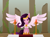 Size: 3000x2211 | Tagged: safe, artist:andaluce, imported from derpibooru, pipp petals, pegasus, pony, adorapipp, cute, female, g5, high res, jewelry, lineless, looking at you, mare, pipp, regalia, ruins, smiling, solo, spread wings, temple, wings