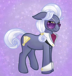 Size: 1930x2048 | Tagged: safe, artist:orky, imported from derpibooru, hoity toity, earth pony, pony, glasses, male, raised hoof, smiling, solo, sparkles, stallion