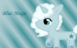 Size: 640x400 | Tagged: safe, artist:ponyhearted, imported from derpibooru, oc, oc only, oc:blue magic, pony, unicorn, horn, solo, unicorn oc