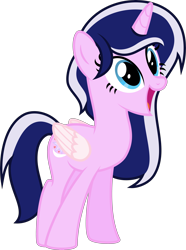 Size: 4000x5362 | Tagged: safe, artist:melisareb, imported from derpibooru, oc, oc only, oc:twinkle sparkle, alicorn, pony, absurd resolution, female, inkscape, mare, simple background, solo, transparent background, vector