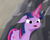 Size: 1500x1200 | Tagged: safe, artist:shoophoerse, imported from derpibooru, twilight sparkle, alicorn, pony, my little pony: the movie, angry, ears back, floppy ears, folded wings, horn, magic, rock, scene interpretation, signature, solo, sparking horn, twilight sparkle (alicorn), wings