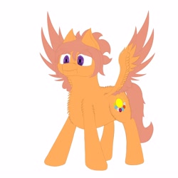 Size: 3000x3000 | Tagged: safe, artist:shoophoerse, imported from derpibooru, oc, oc only, oc:shoop, pegasus, pony, :c, >:c, angry, chest fluff, frown, leg fluff, simple background, solo, spread wings, white background, wings