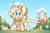 Size: 3000x2000 | Tagged: safe, artist:jetjetj, imported from derpibooru, part of a set, oc, oc only, oc:flora quill, pegasus, pony, basket, chibi, chick, commission, easter egg, female, mare, mouth hold, solo, ych result