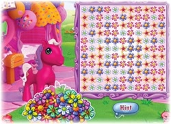 Size: 500x361 | Tagged: safe, imported from derpibooru, cheerilee, cheerilee (g3), match game, earth pony, pony, candy crush, cd-rom, flower, g3, game, pinkie pie's party parade, reference in the description