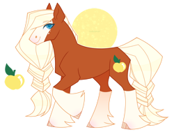 Size: 1024x775 | Tagged: safe, artist:sadelinav, imported from derpibooru, applejack, pony, alternate design, simple background, solo, transparent background