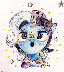 Size: 862x976 | Tagged: safe, artist:lailyren, imported from derpibooru, trixie, pony, unicorn, solo, stars