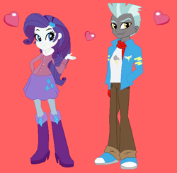 Size: 638x624 | Tagged: safe, artist:jamessentry, imported from derpibooru, rarity, thunderlane, equestria girls, female, male, rarilane, shipping, straight