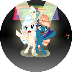 Size: 4500x4500 | Tagged: safe, artist:kyoshyu, imported from derpibooru, oc, oc only, oc:drone dance, oc:gallery dart, bat pony, pegasus, pony, absurd resolution, disguise, disguised changeling, female, mare