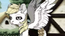 Size: 1280x720 | Tagged: safe, imported from derpibooru, pegasus, pony, black sclera, colt, dull, emotionless, lostpony.txt, male, ponyville, red helper, solo, solo male