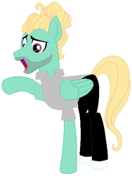 Size: 378x502 | Tagged: safe, artist:hubfanlover678, imported from derpibooru, zephyr breeze, pegasus, pony, clothes, leotard, male, simple background, solo, stallion, white background