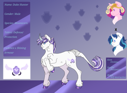 Size: 1183x873 | Tagged: safe, artist:rainydayjitters, imported from derpibooru, princess cadance, shining armor, oc, oc:duke hunter, pony, unicorn, male, offspring, parent:princess cadance, parent:shining armor, parents:shiningcadance, stallion