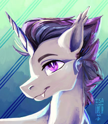 Size: 1280x1466 | Tagged: safe, artist:laps-sp, imported from derpibooru, oc, oc only, oc:verlo streams, pony, unicorn, bust, male, portrait, solo, stallion