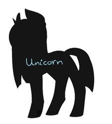 Size: 654x724 | Tagged: safe, artist:cookietasticx3, imported from derpibooru, oc, oc only, pony, unicorn, commission, horn, silhouette, simple background, solo, unicorn oc, white background, your character here