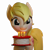 Size: 3840x3840 | Tagged: safe, artist:xppp1n, imported from derpibooru, imported from ponybooru, oc, oc only, oc:aryanne, earth pony, pony, 3d, birthday cake, blender, blender cycles, blonde, blonde mane, blonde tail, blue eyes, cake, female, food, high res, mare, nazi, nazipone, simple background, smiling, solo, swastika, transparent background