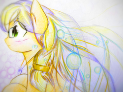 Size: 1920x1440 | Tagged: safe, artist:stardust0130, imported from derpibooru, oc, oc only, oc:sunrise glisten, pony, solo, traditional art