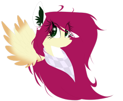 Size: 2697x2224 | Tagged: safe, artist:mediasmile666, imported from derpibooru, oc, oc only, pegasus, pony, bandana, bust, female, high res, looking at you, mare, simple background, spread wings, transparent background, wings