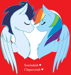 Size: 1050x1118 | Tagged: safe, artist:soarinrainbowdash3, imported from derpibooru, rainbow dash, soarin', female, heart, male, shipping, soarindash, straight