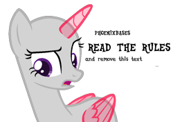 Size: 934x662 | Tagged: safe, artist:kingbases, imported from derpibooru, oc, oc only, alicorn, pony, alicorn oc, bald, base, bust, eyelashes, female, horn, mare, open mouth, simple background, solo, transparent background, wings