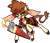 Size: 1388x1181 | Tagged: safe, artist:hoshmyposhes, imported from derpibooru, arizona cow, cow, them's fightin' herds, arizona (tfh), clothes, cloven hooves, community related, female, guilty gear, headband, no pupils, simple background, sol badguy, solo, sword, transparent background, weapon