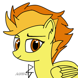 Size: 500x500 | Tagged: safe, artist:mh148, imported from derpibooru, spitfire, pegasus, ear fluff, simple background, solo, transparent background, wonderbolts